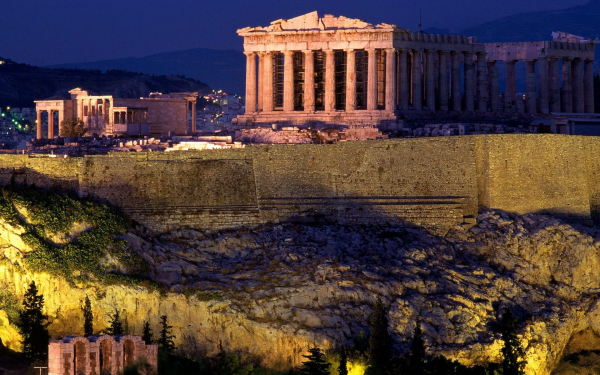 Акрополь ночью