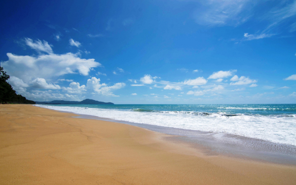 Пляж море небо лето