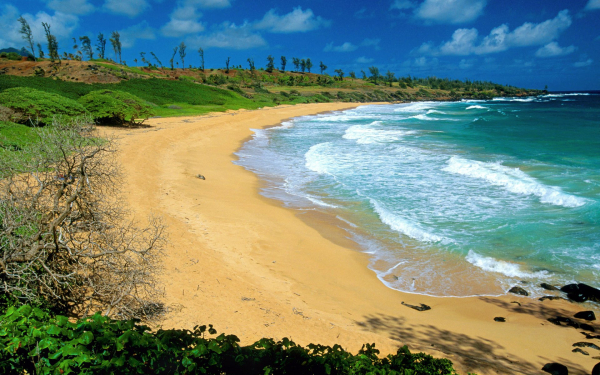 Пляж на острове Кауаи