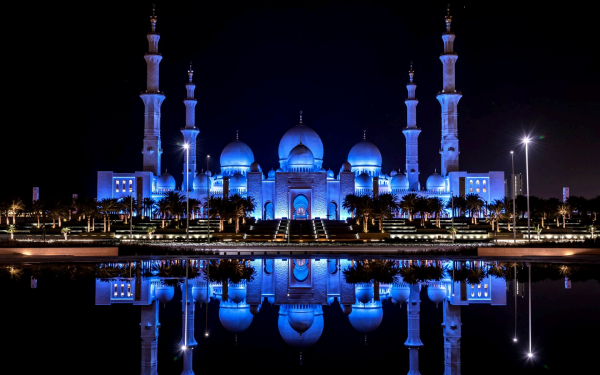 Мечеть шейха Зайда ночью