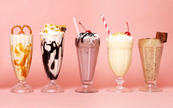 Коктейли молочные