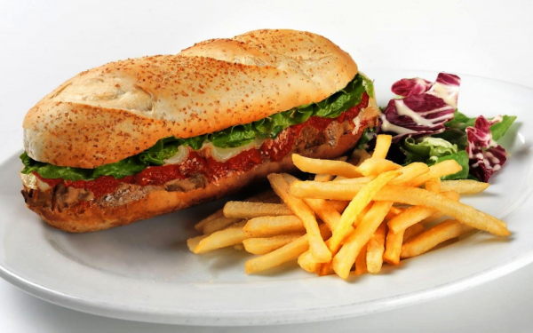 Сэндвич картошка бекон