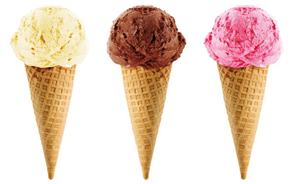 Вафельные рожки с мороженым