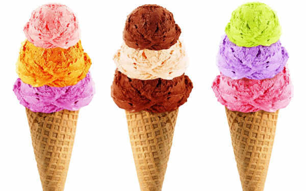 Вкусное фруктовое мороженое