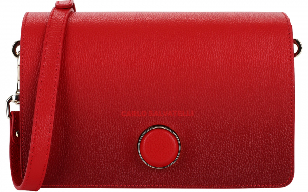 Красная сумка через плечо Carlo Salvatelli