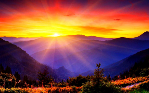 Закат в горах