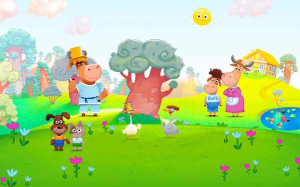 Картинка из мультика Буренка Даша