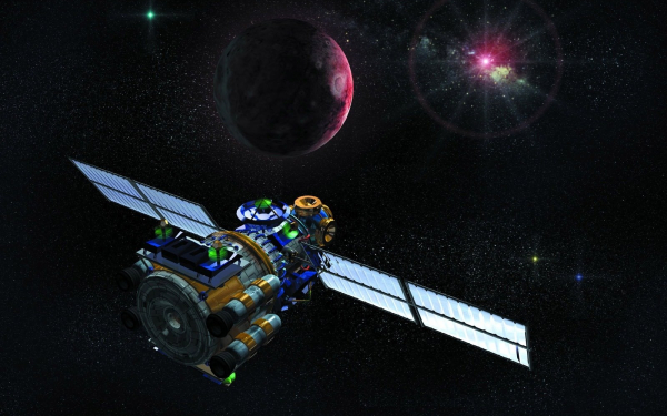 Спутник летит к звездам