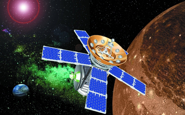 Спутник летит к звездам