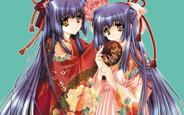 Девушки в кимоно