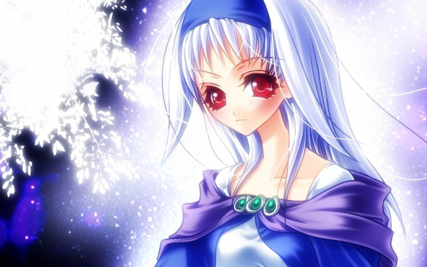 Аниме девушка с красными глазами