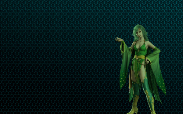 Аниме девушка с зелеными волосами