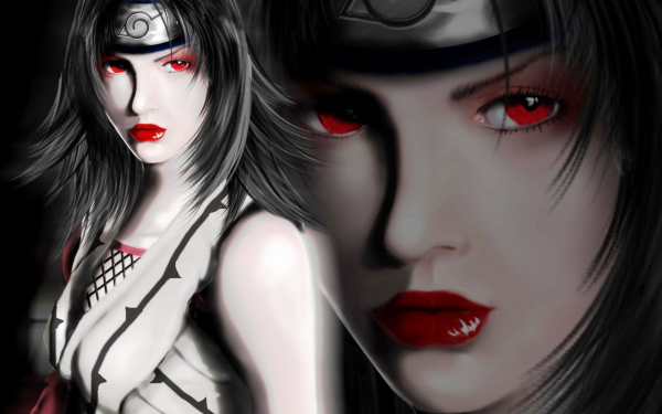 Аниме девушка с красными глазами