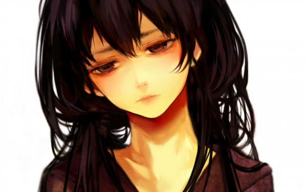 Аниме грустная девушка