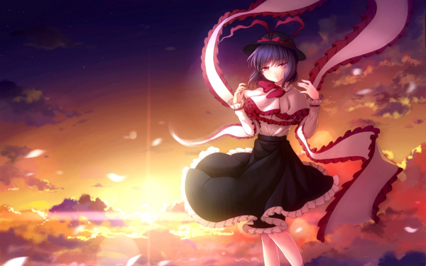 Аниме девушка с лентой