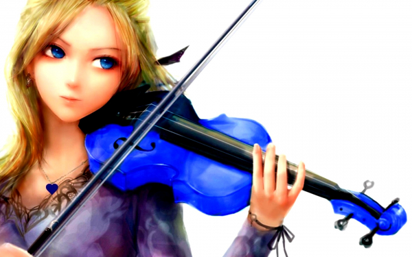 Девушка скрипачка аниме