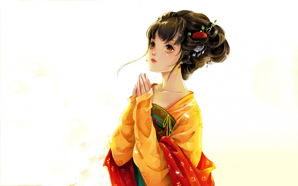 Аниме девушка с янтарными глазами