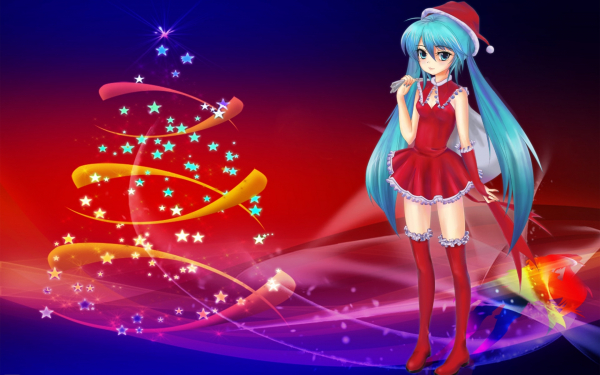 Аниме новый год с Мику Хацунэ