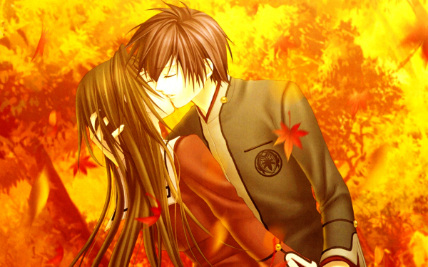Аниме осенний поцелуй