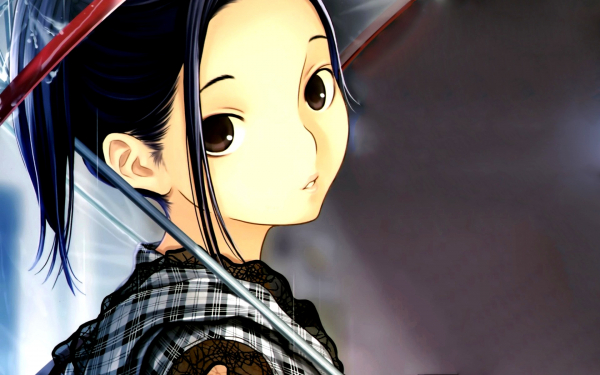 Аниме девушка с черными глазами