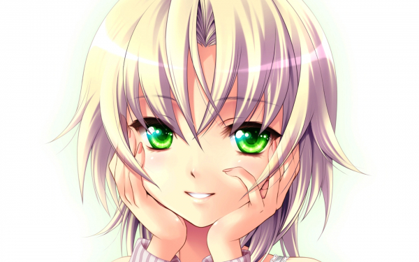 Аниме зеленоглазая девушка