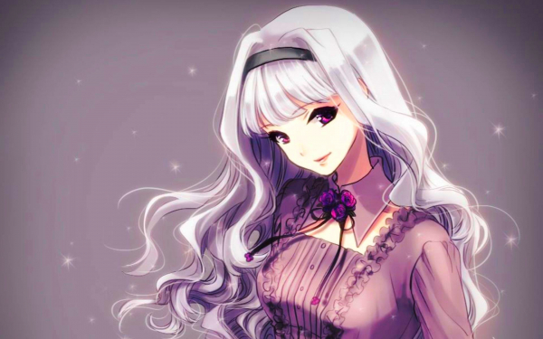 Аниме девушка блондинка