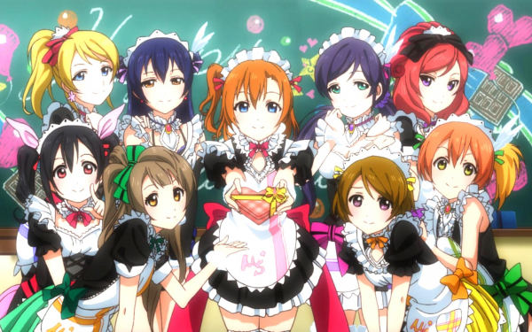 Аниме девушки с подарком