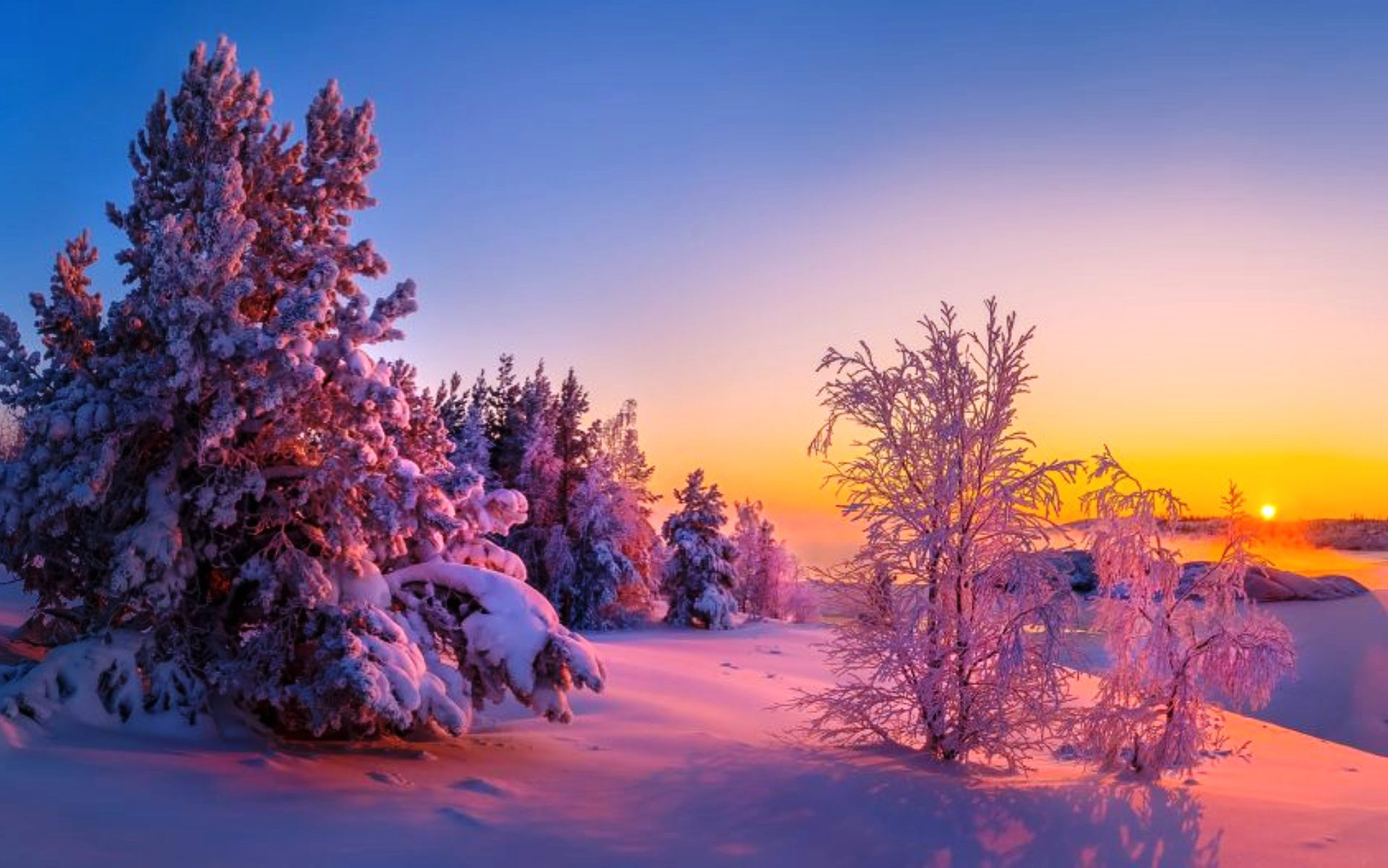 Закат Зимой Фото