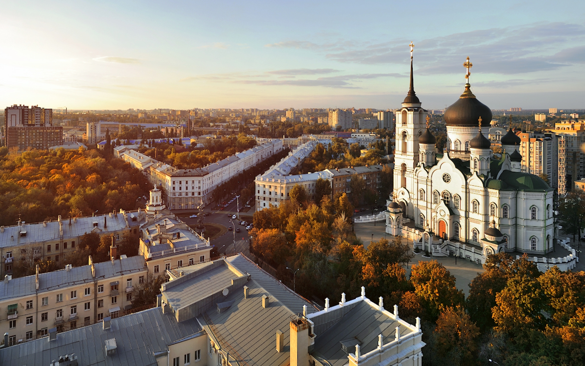 Voronezh net. Благовещенский храм сверху Воронеж.