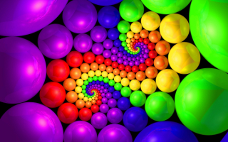 Мозаика из разноцветных шаров