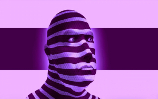 Фиолетовый человек 3d