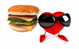 3d сердце и гамбургер