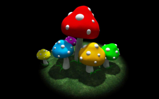 3D ядовитые грибы