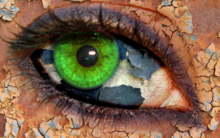 Абстракция зелёный глаз