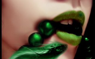 Зелёные губы