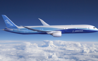 Боинг 787 в полете