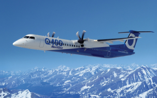 Канадский двухмоторный турбовинтовой самолет Q400