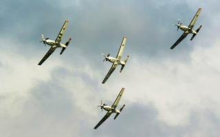 Pilatus PC-9M - групповой пилотаж