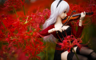 3D кукла со скрипкой