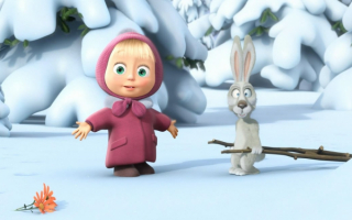 Зима. Маша и Медведь