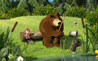Маша и медведь. Рыбалка