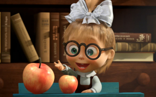 Маша с яблочками