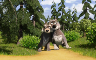 Волки из мультфильма Маша и медведь