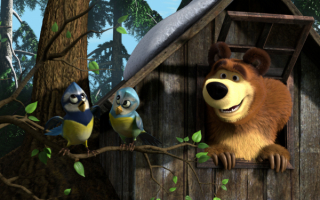 Медведь и синицы