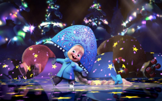 Маша катается на коньках