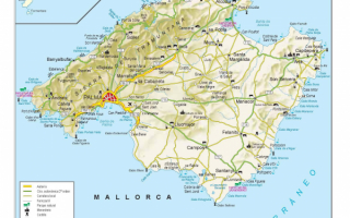 Карта острова Майорка