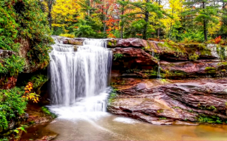 Водопад на лесной речке