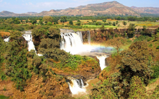 Водопады на реке Голубой Нил в Эфиопии