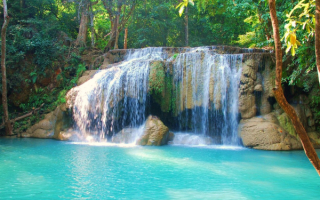 Водопад Эраван в Тайланде