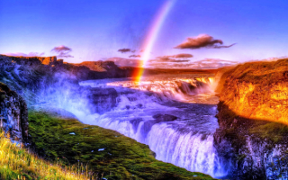Золотой водопад в Исландии
